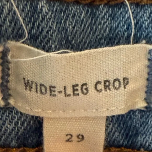 Madewell High Rise Wide Leg Crop, Size 29 - Picture 6 of 7